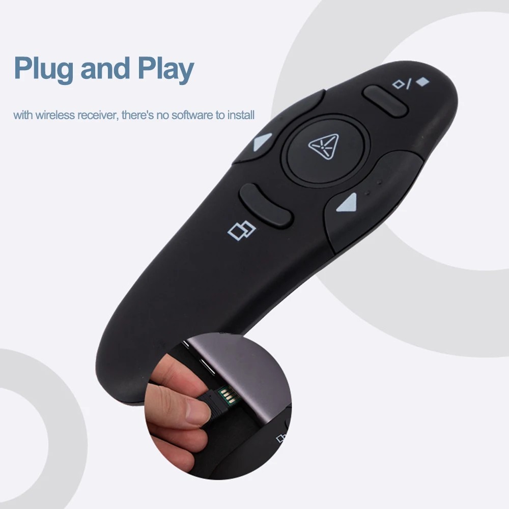 Power Point Presentation Remote Wireless USB PPT Presenter Laser Pointer Clicker