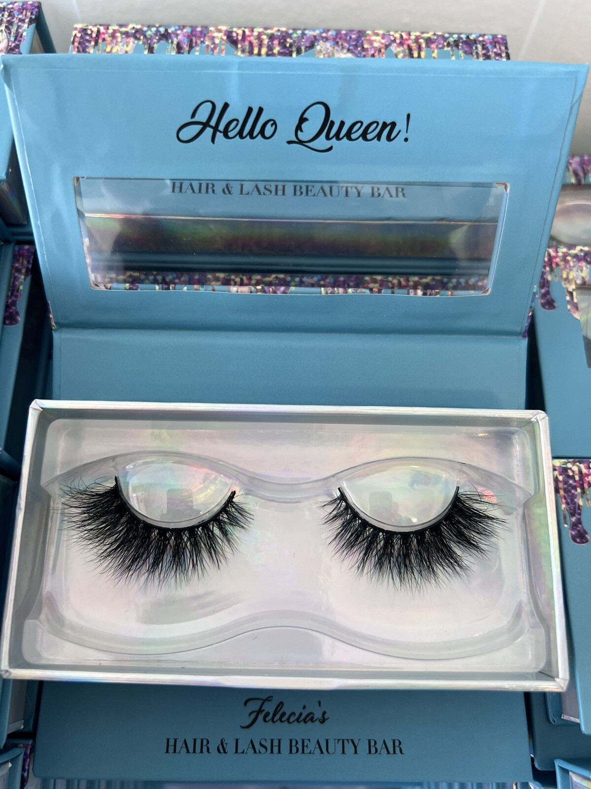 Mink Lashes fluffy false eyelashes, 18mm Dramatic look, Cat eye Apperance