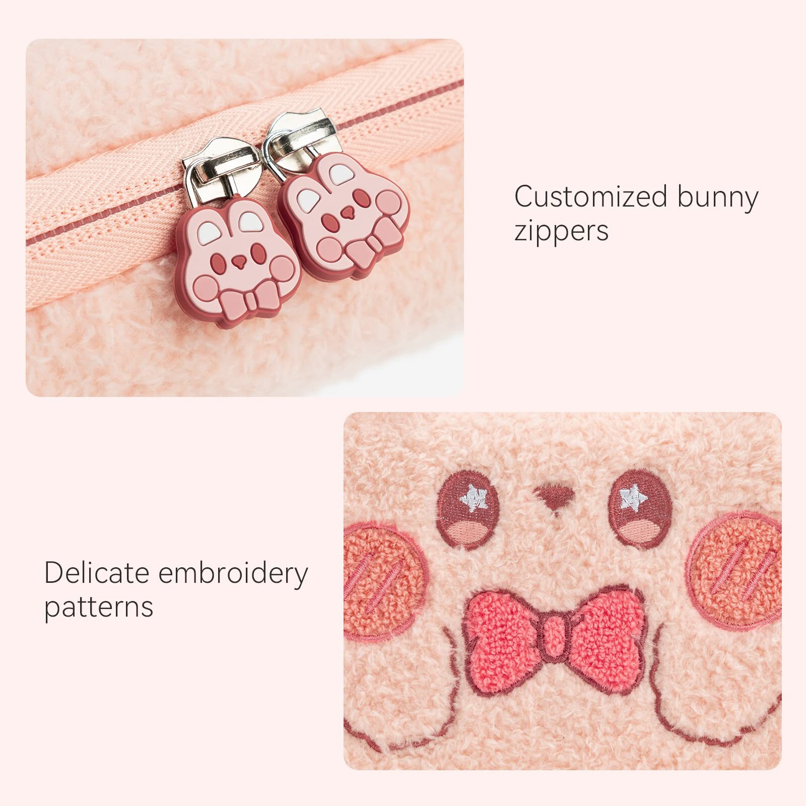 GeekShare Plush Bunny Carry Case for Nintendo Switch / Switch OLED Portable Bag