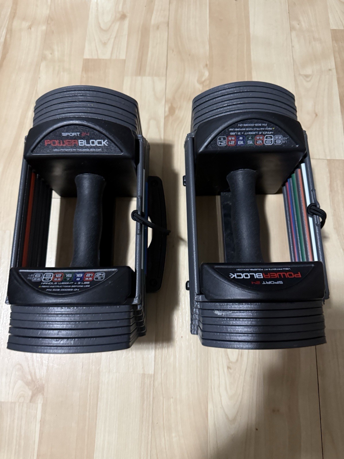 Pair of PowerBlock Sport 24 Adjustable Dumbbells - 3-24 lbs - 2-Piece Set