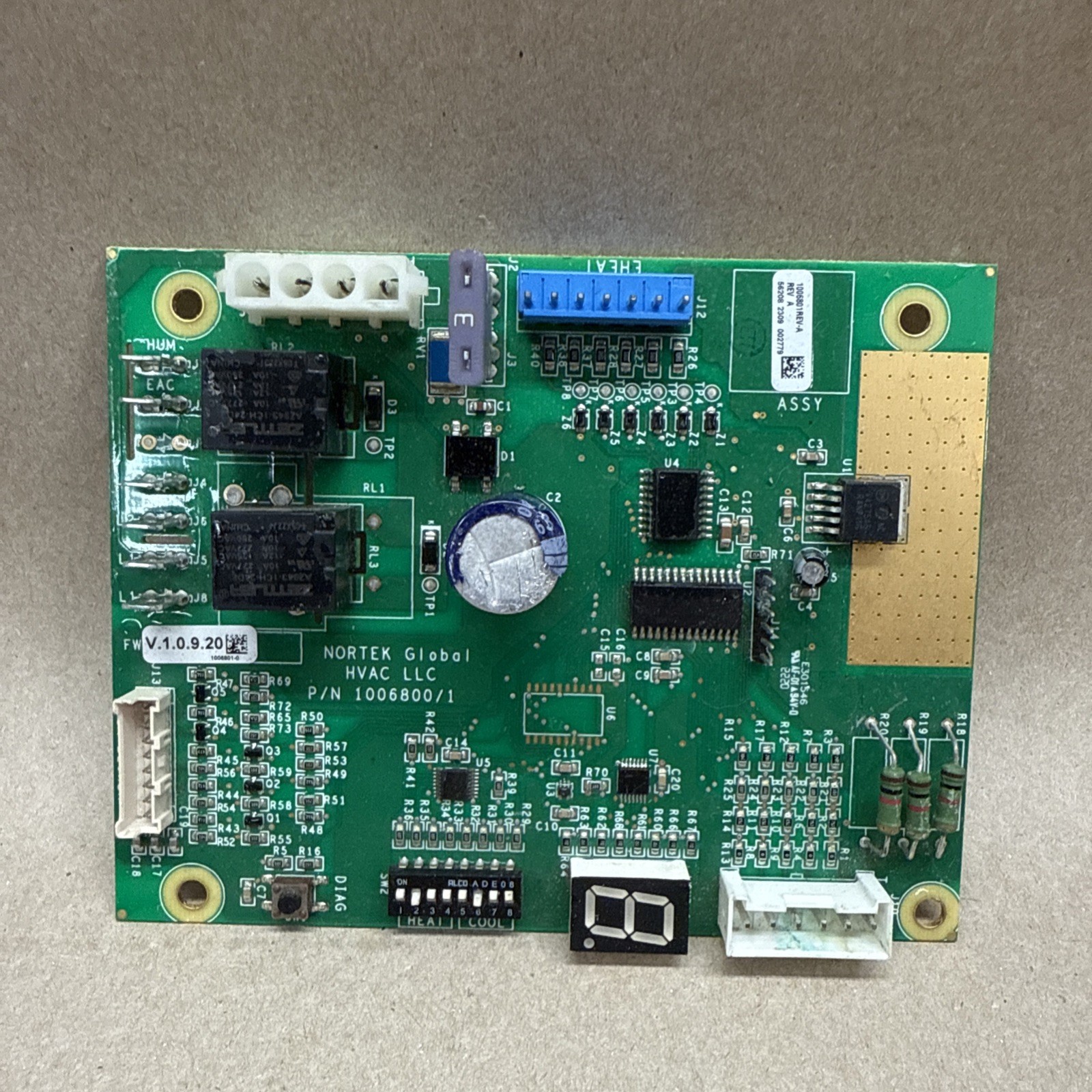 Nortek P/N 1006800/1 Air Handler Control Board