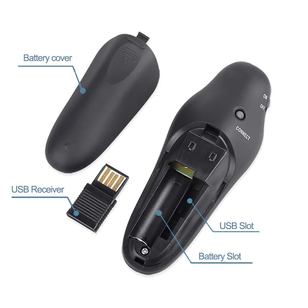 Power Point Presentation Remote Wireless USB PPT Presenter Laser Pointer Clicker