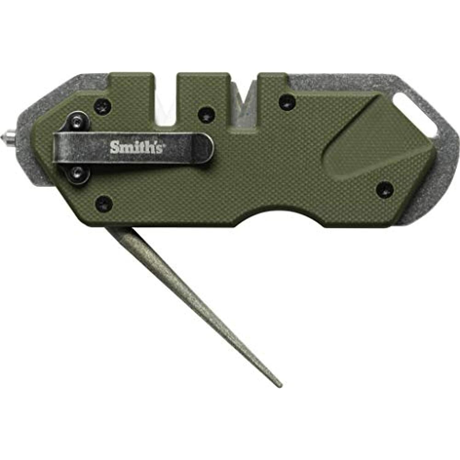 Smith's 50981 Pocket Pal Knife Sharpener-PP1-OD Green