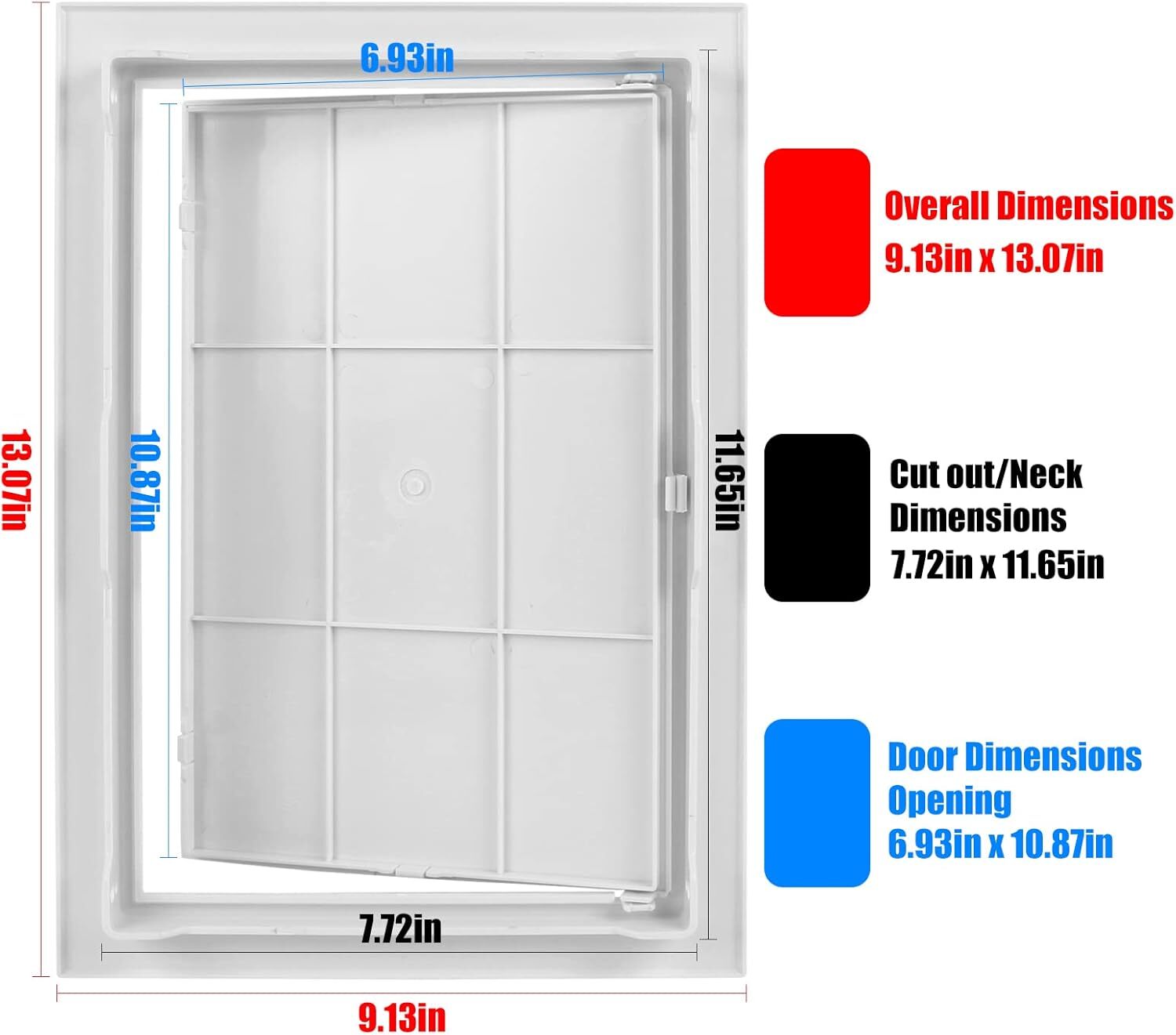 8x12 inch Plastic Access Panel for Drywall Ceiling Reinforced Plumbing Wall A...