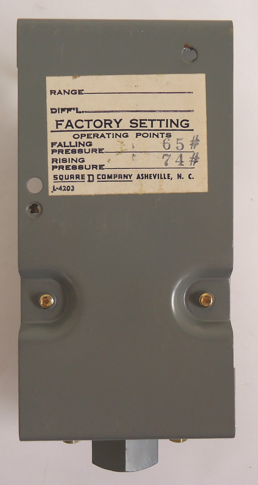 Square D 9012-BMO-3 SER A Pressure Switch
