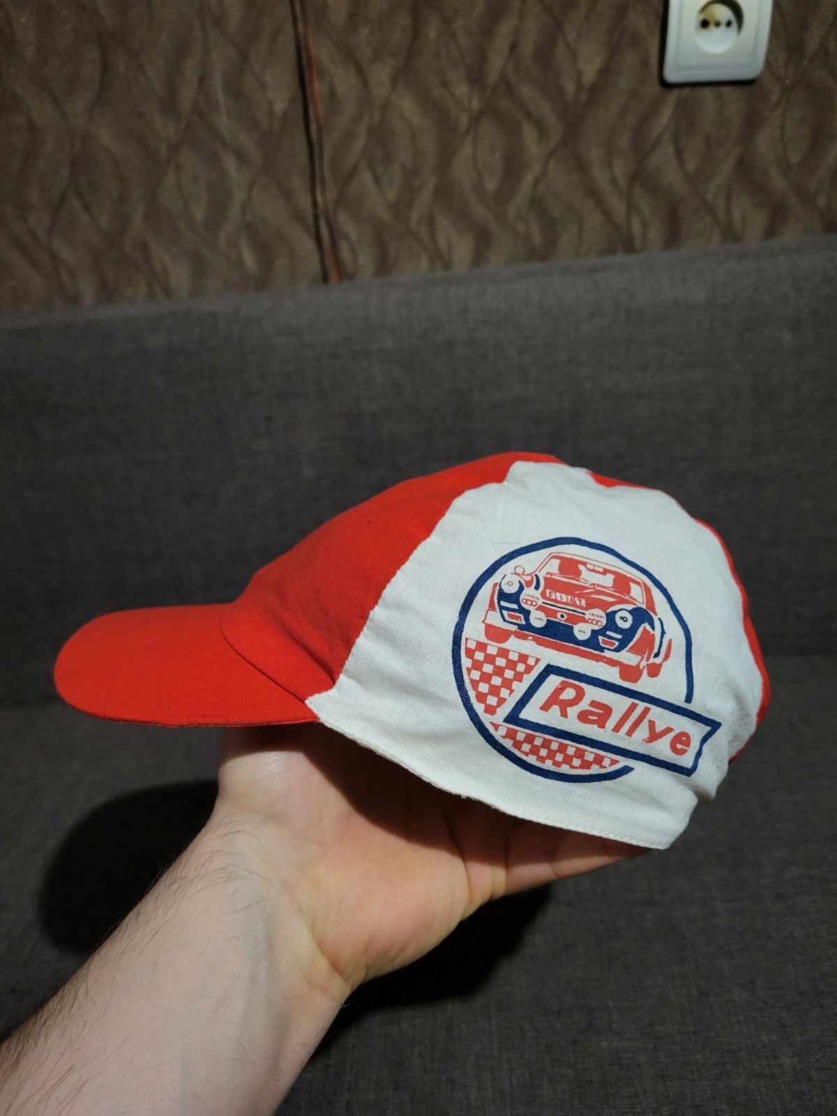 Vintage Cycling Hat Rallye Fiat  Cap 80s