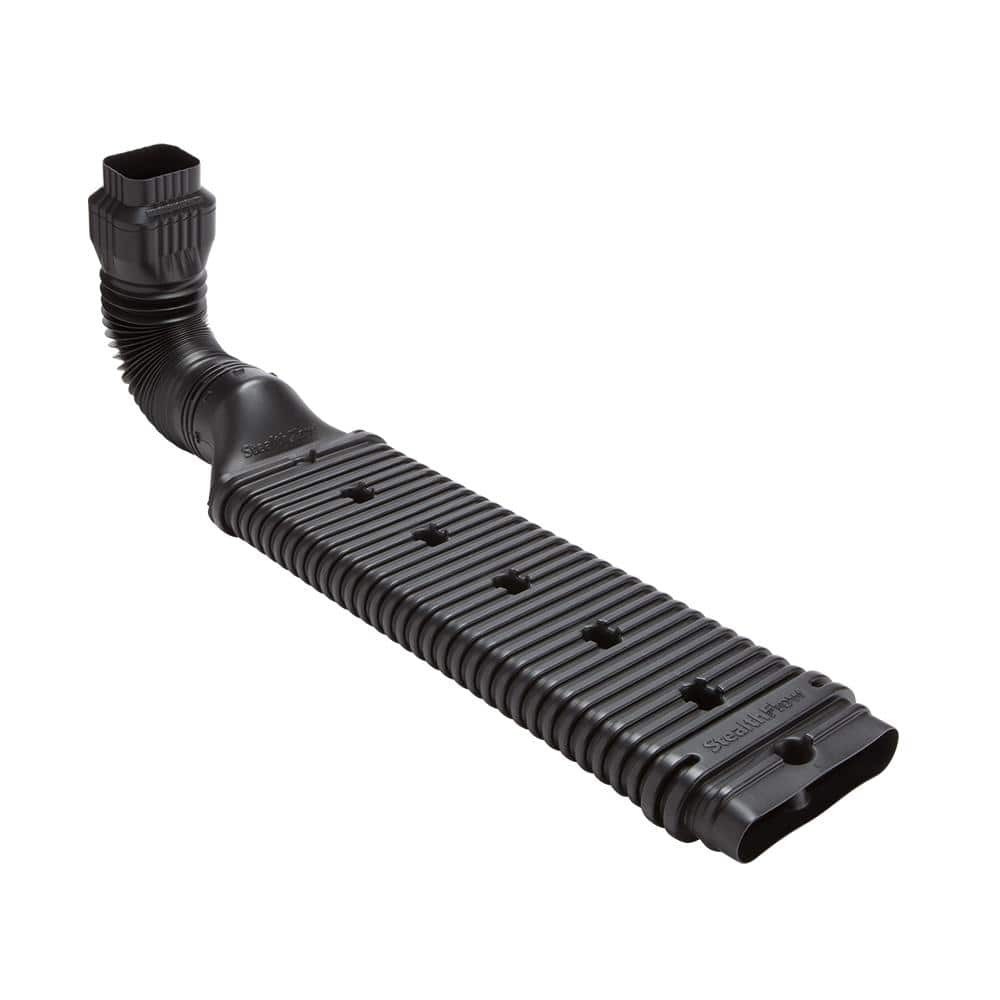 Low Profile Downspout Extension Kit 43 in Black Amerimax StealthFlow 4601
