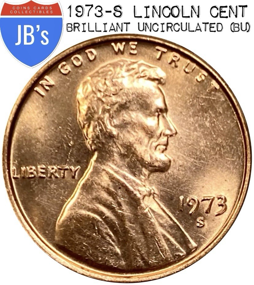1973-S Lincoln Memorial Cent Penny 1c - BRILLIANT UNCIRCULATED (BU)