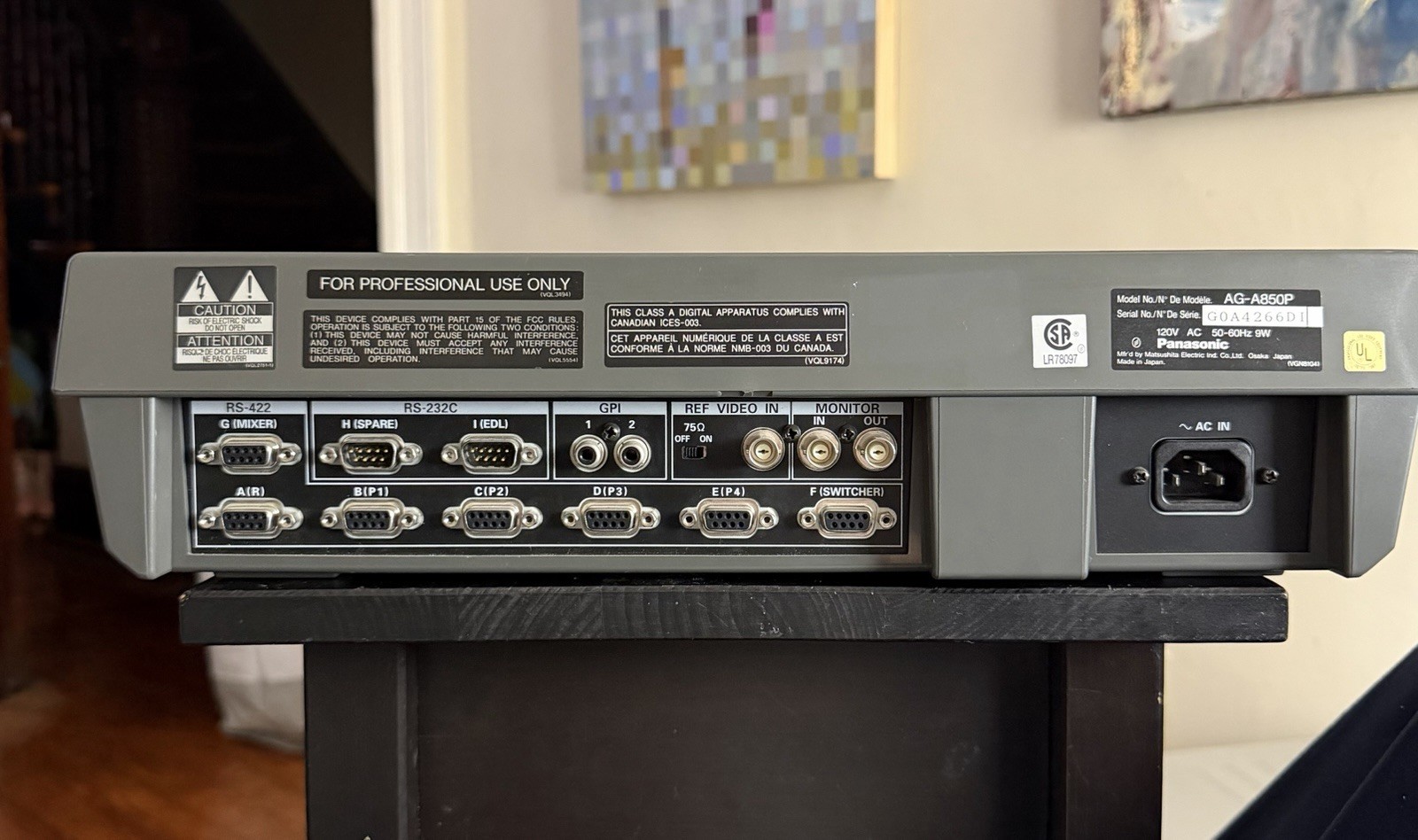 PANASONIC AG A850 DIGITAL DISPLAY MULTI EVENT Video EDITING CONTROLLER