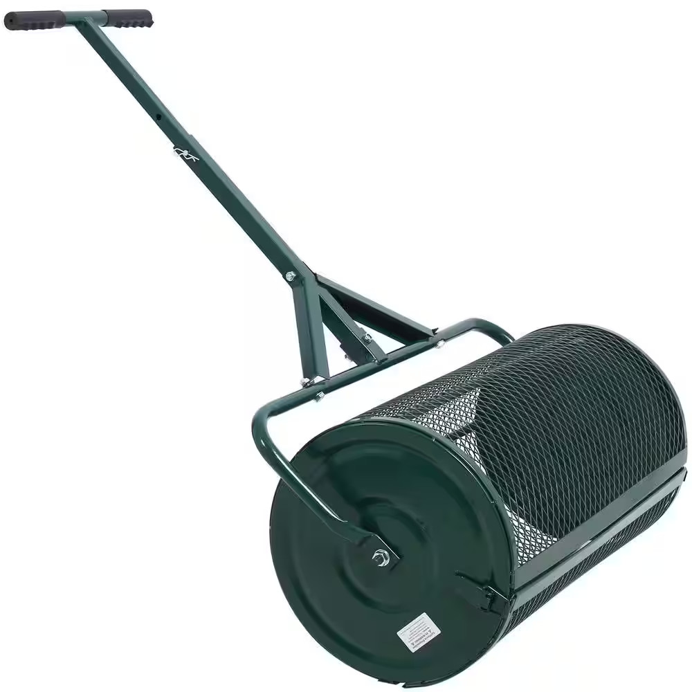 Peat Moss Spreader 24 In., Compost Spreader Metal Mesh, T Shaped Handle for Plan