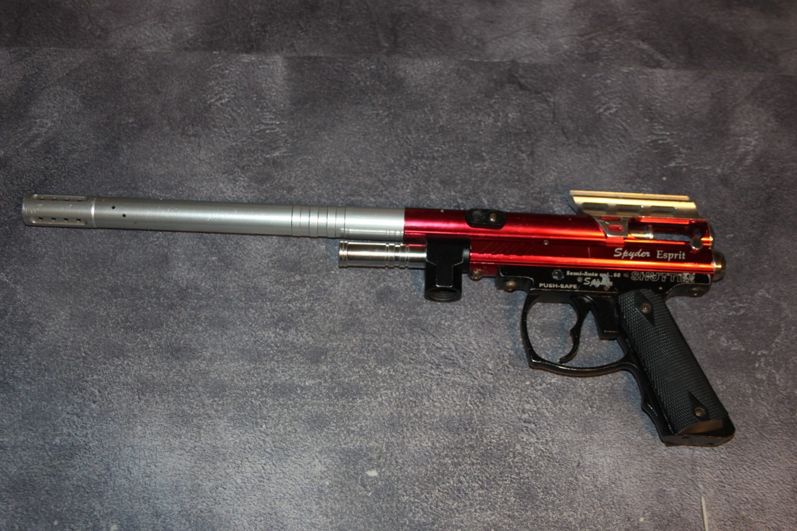 Spyder Esprit Shutter Paintball Gun, Semi Auto .68 Cal for Parts or Repair Only