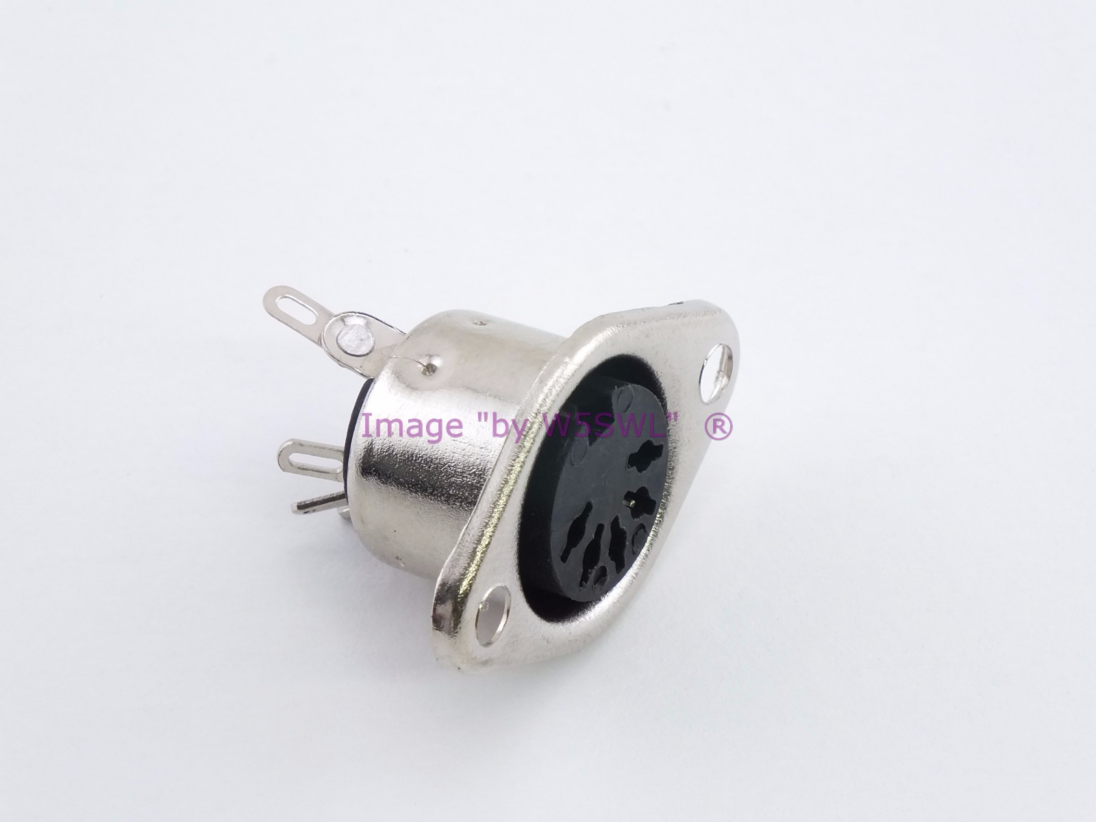 5 Pin DIN Panel Mount Jack 180 Degree Standard - by W5SWL
