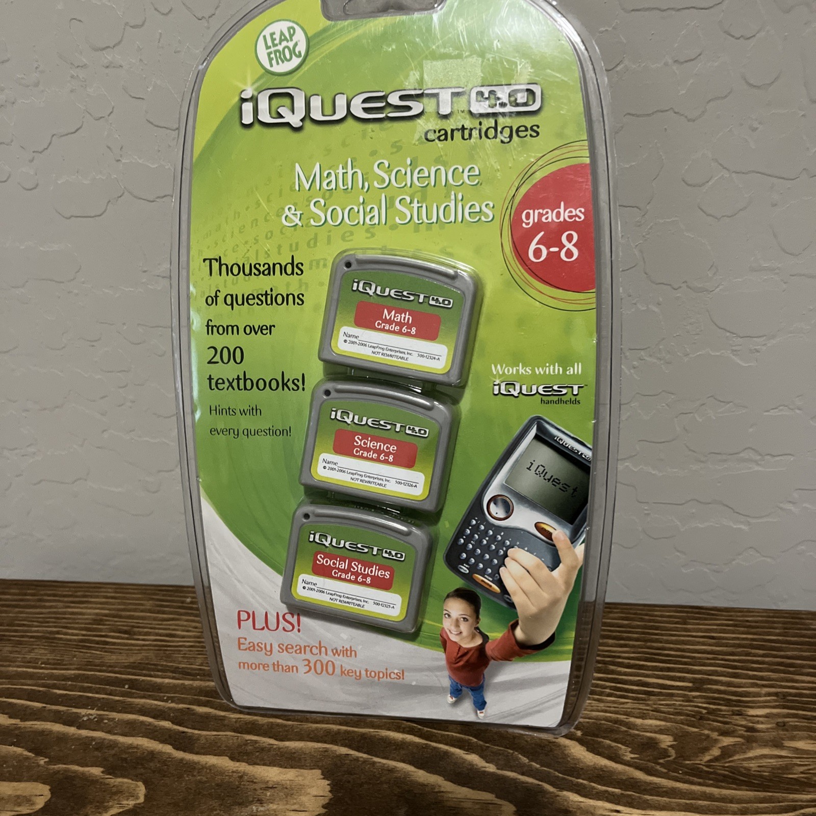 Leap Frog Iquest 4.0 Cartridges Math Science & Social Studies Grades 6-8 New