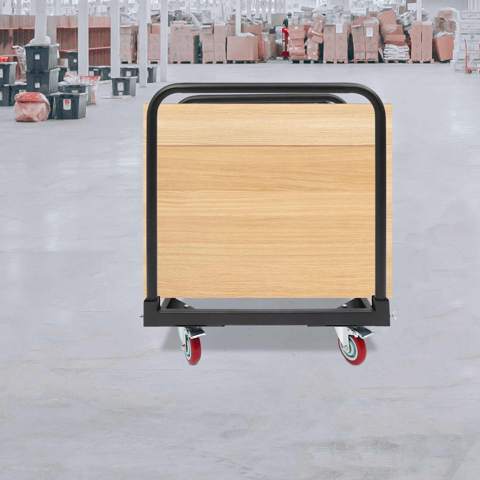 3 Pole Heavy Duty Panel Cart 200lbs Capacity Folding Table Truck 4 Wheels