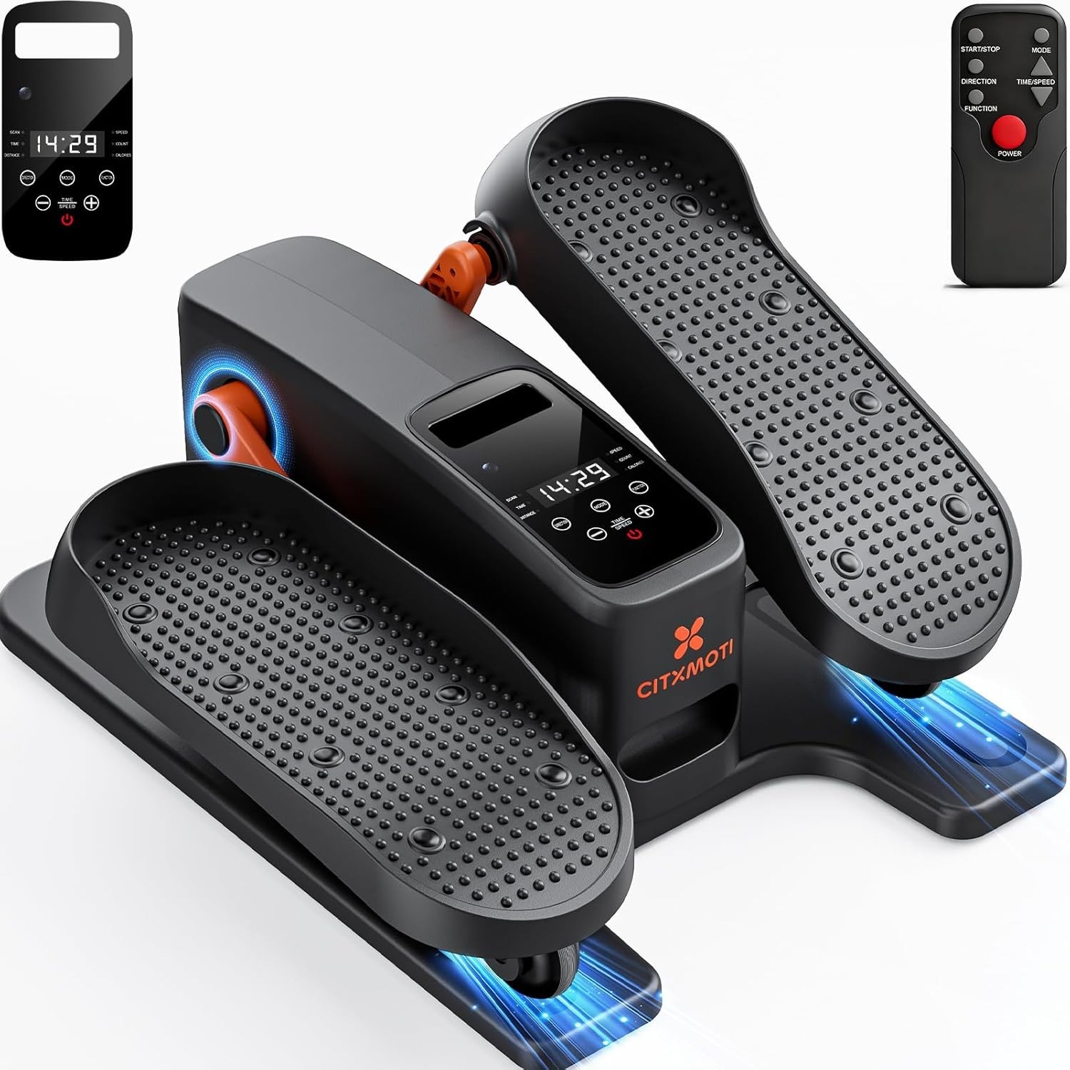 Under Desk Elliptical Machine Portable Pedal Ellipse Leg Exerciser for Seniors