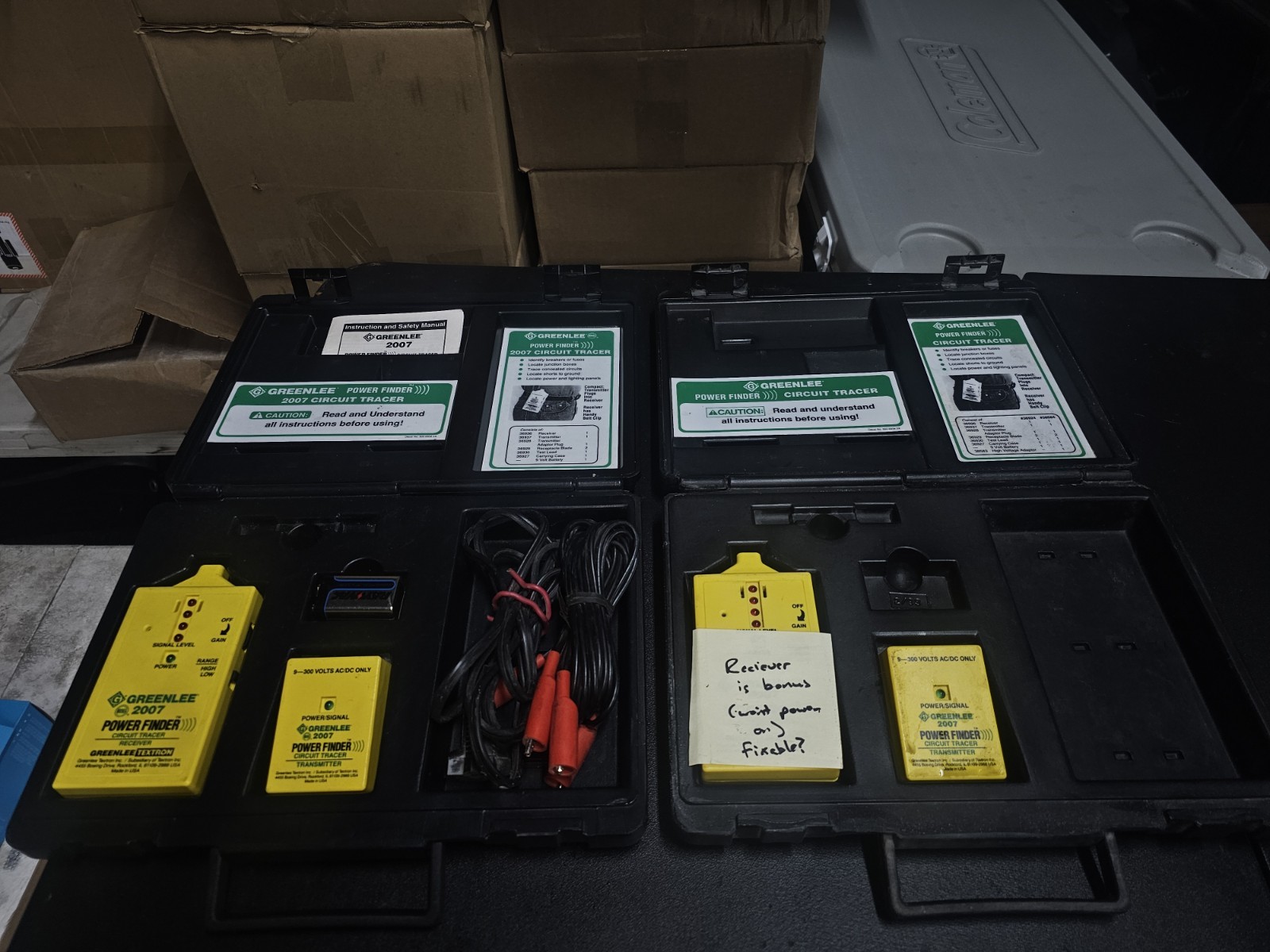 Greenlee 2007 Power Finder Circuit Tracer Kit w/ Case, Receiver, Transmitter