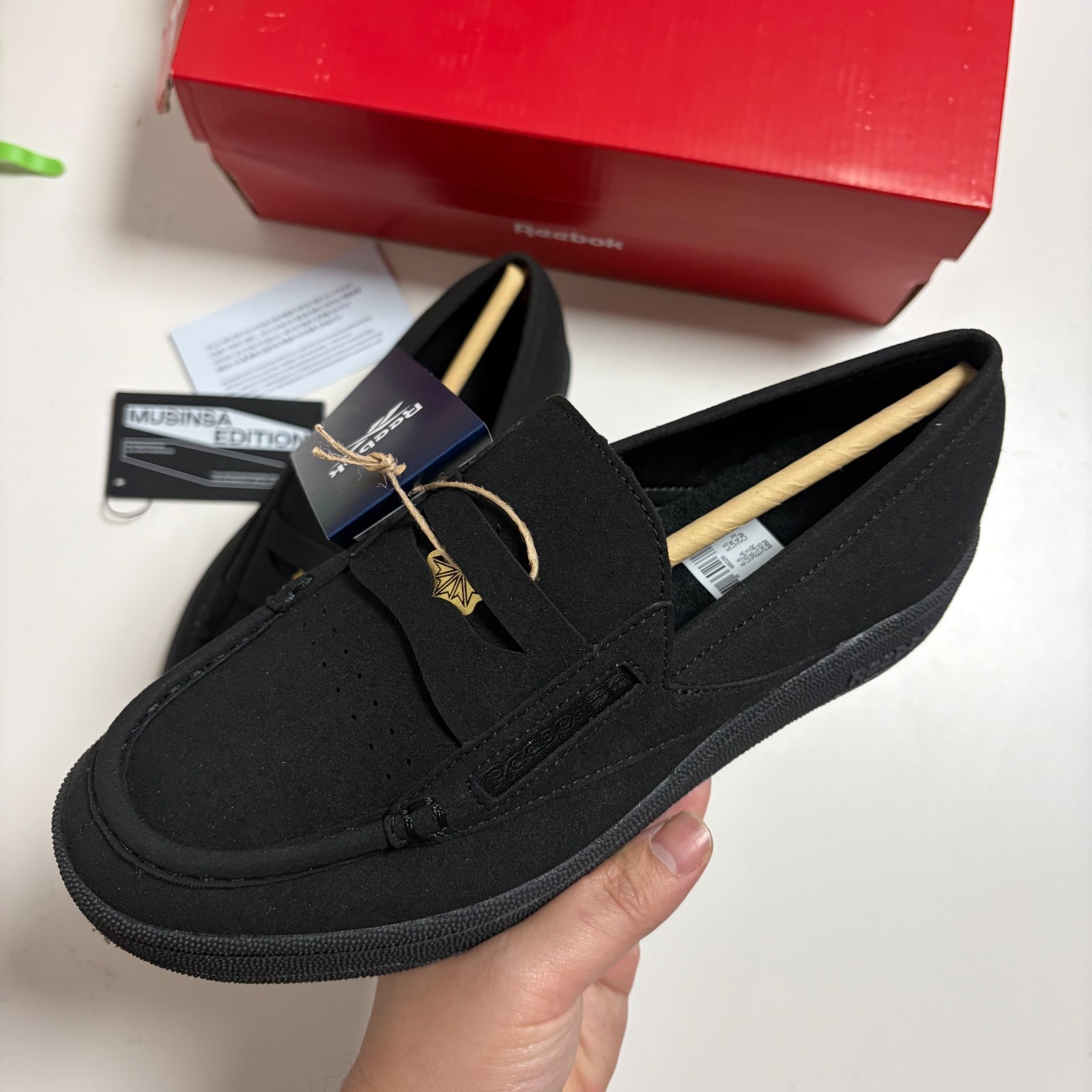 Reebok Club C Mens Suede Loafer Black 100278436