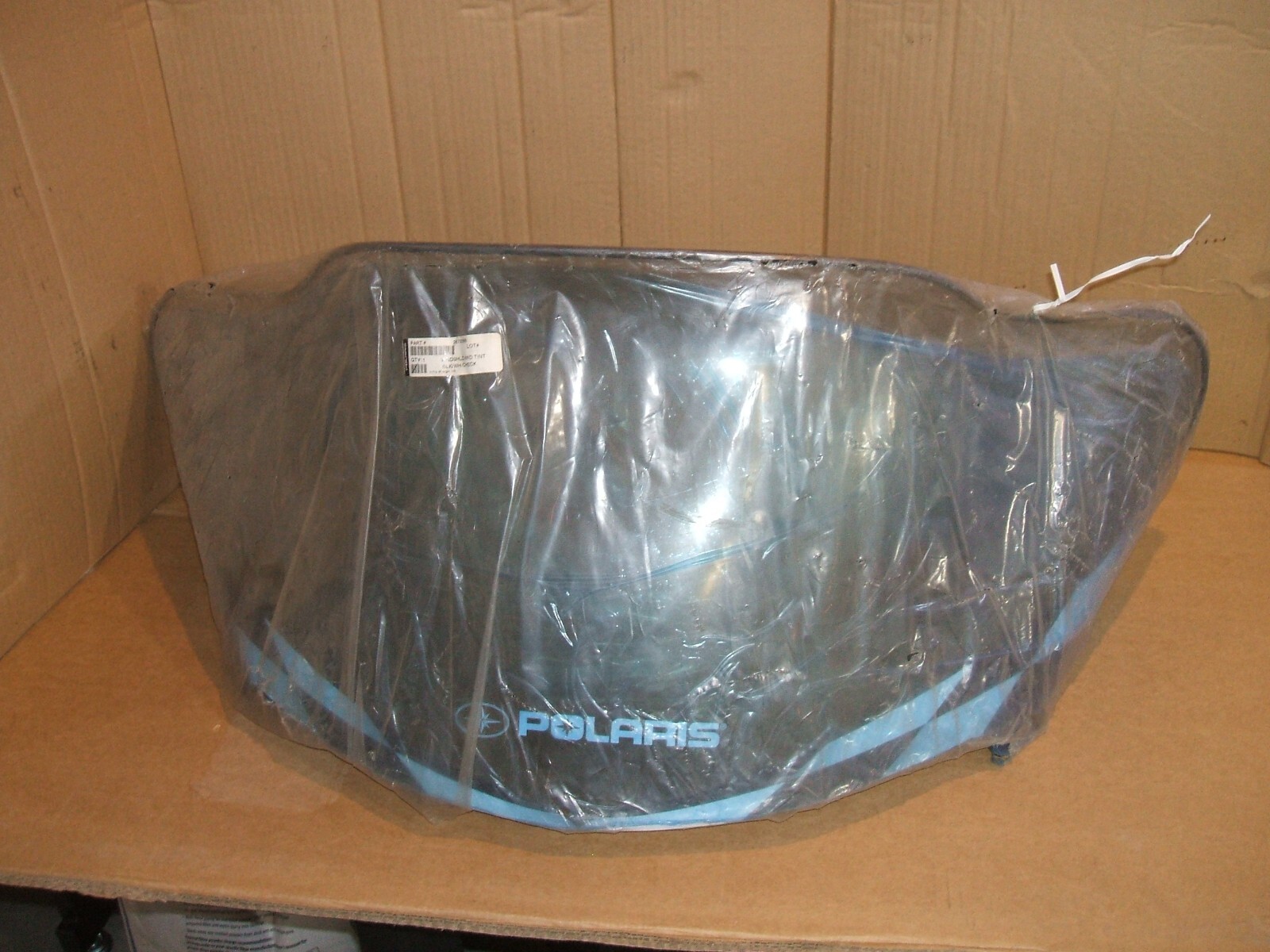 Polaris Edge Windshield 15" Tall, Tinted, W/BLK-White Checkers, P/N 2873266