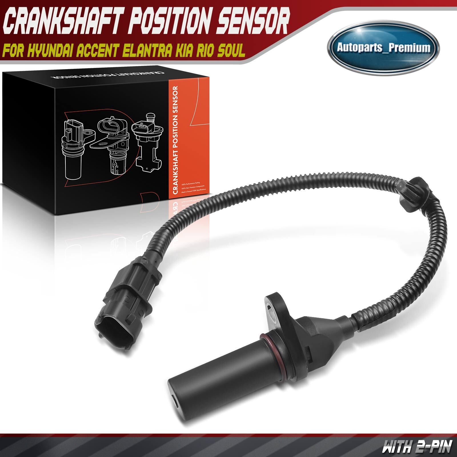Engine Crankshaft Position Sensor for Hyundai Elantra 2011-2022 Accent 2012-2019