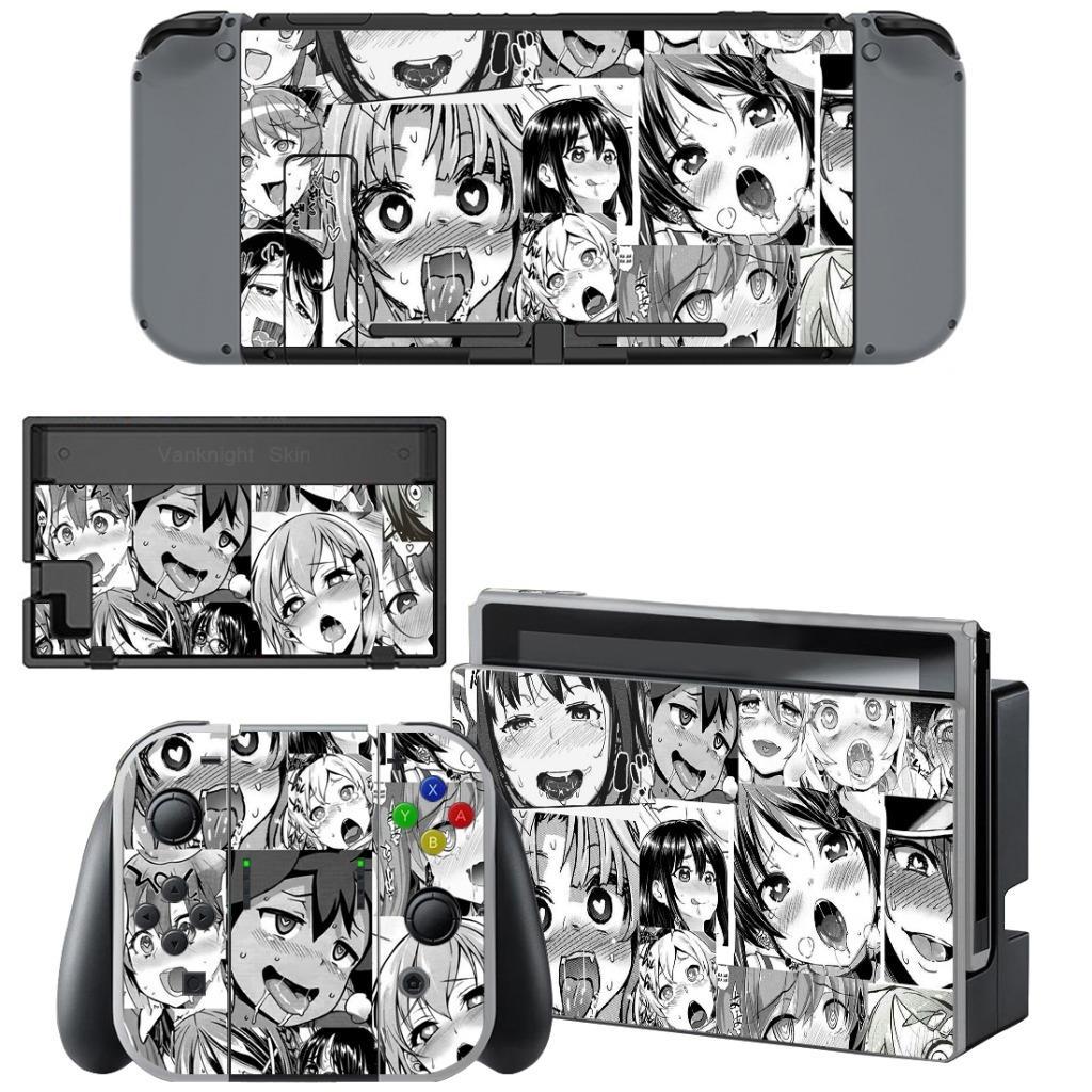 Girl Sexy Cartoon Switch Console Skin Decals Skin Stickers+ Screen Protector
