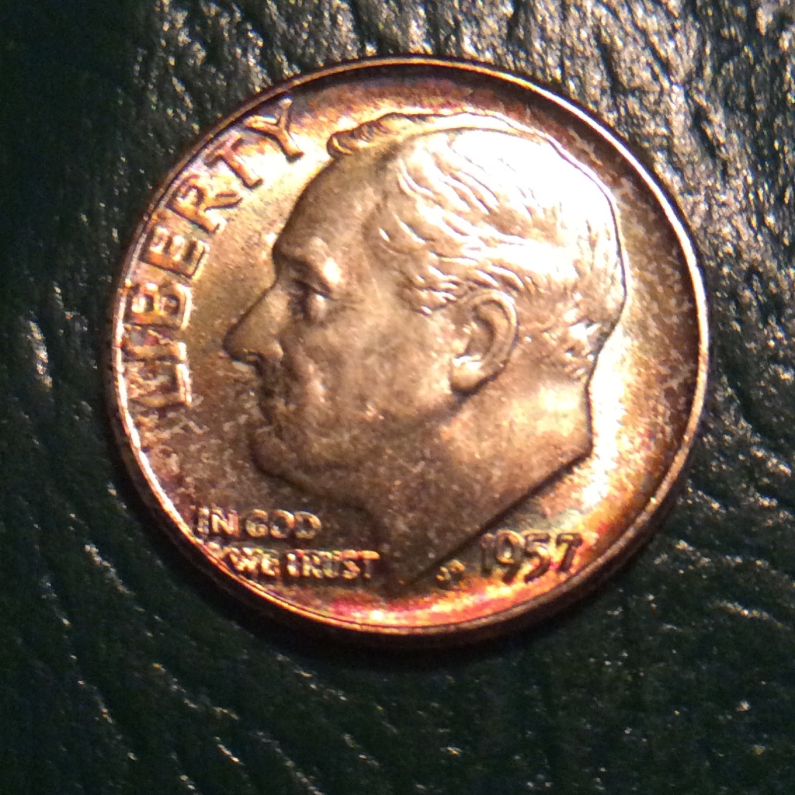 1957 ROOSEVELT DIME I-617 FREE SHIPPING