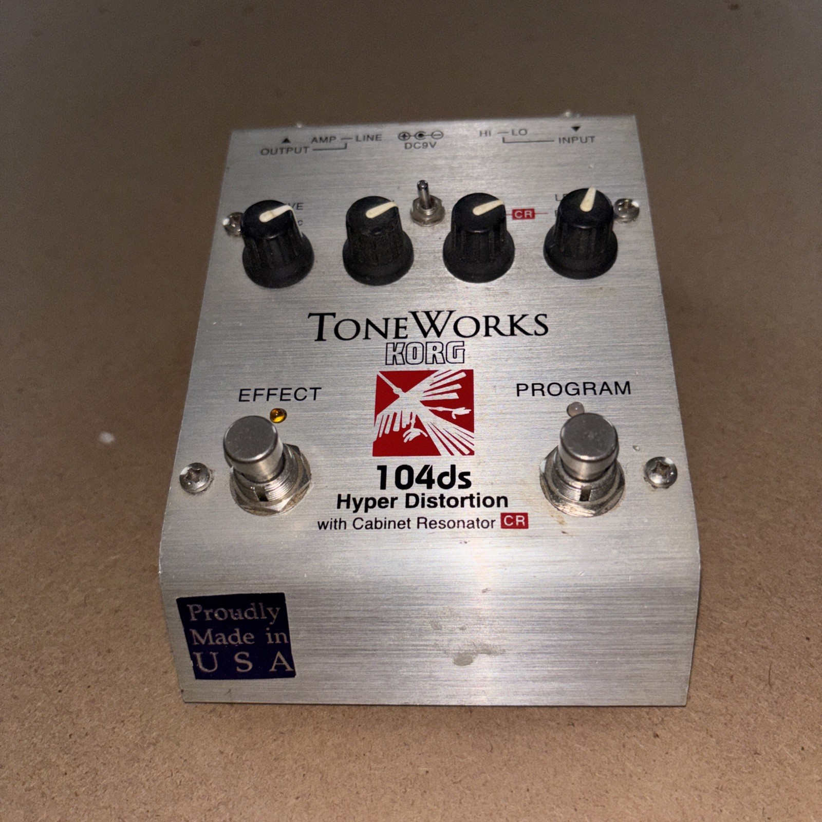 Korg Toneworks 104ds Hyper Distortion Guitar Effect Pedal Cabinet Bass Program