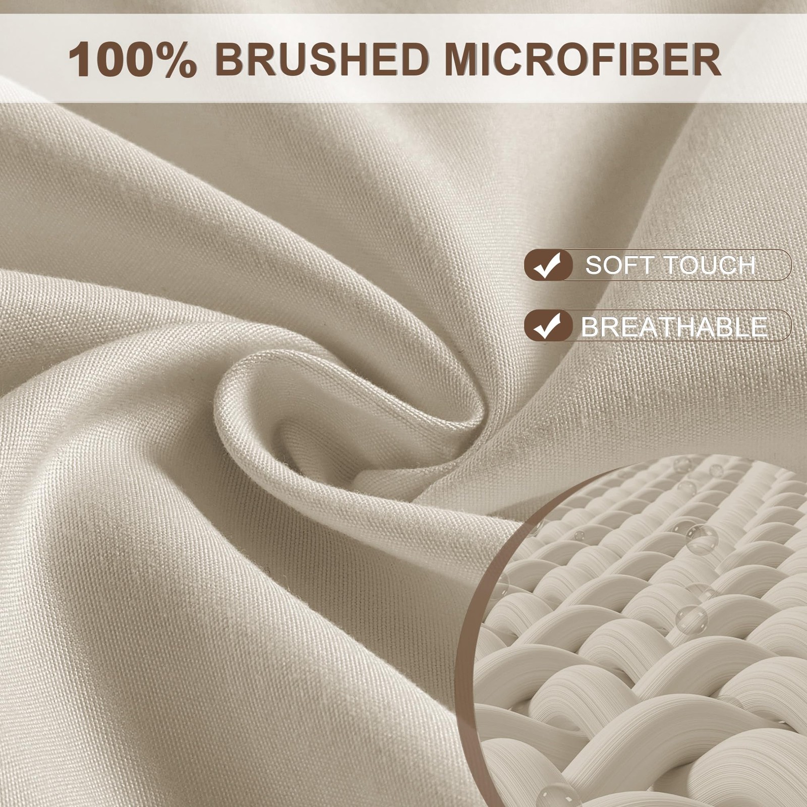 Queen Fitted Sheet - Hotel Quality, Ultra Soft & Breathable Brushed Microfibe...