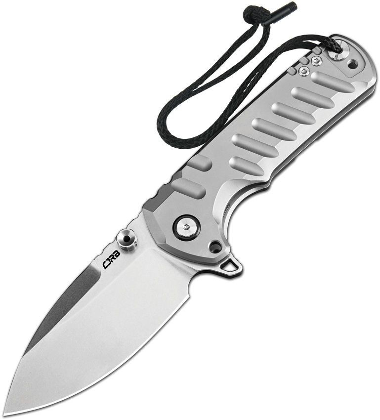 CJRB Tundra Linerlock Gray Folding Knife 3.75in