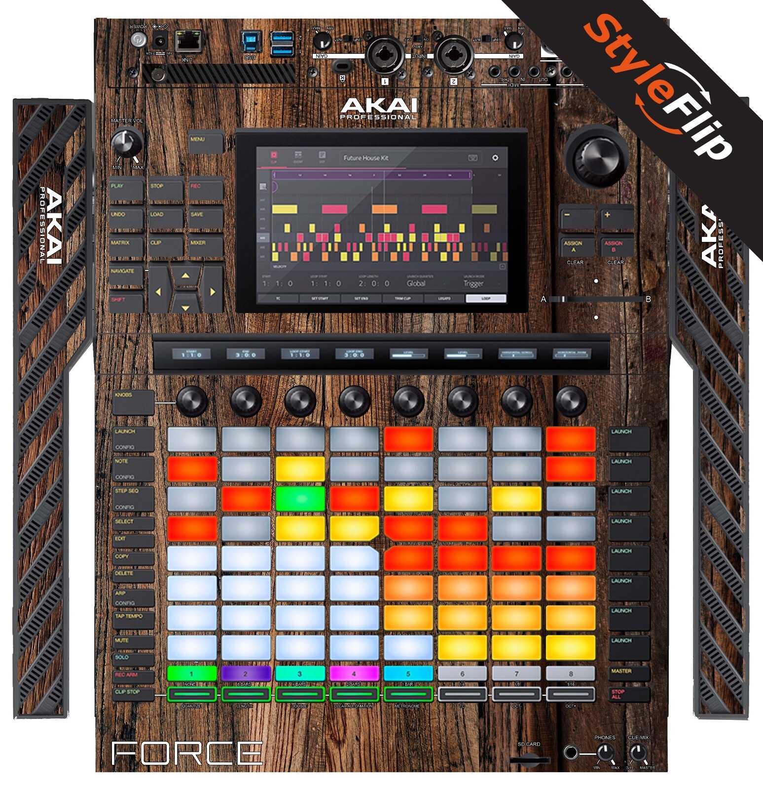 Akai Force Skin | Wood 3 | Protective Decal | StyleFlip Skins