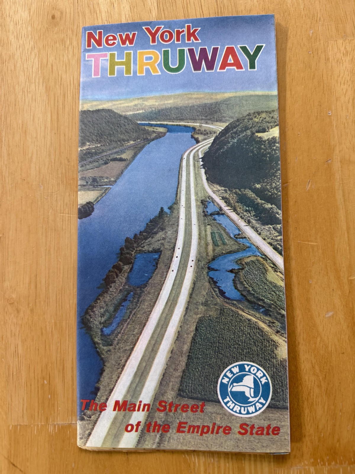 Vintage New York Thruway Highway Road Map Travel Guide Folded Brochure USA