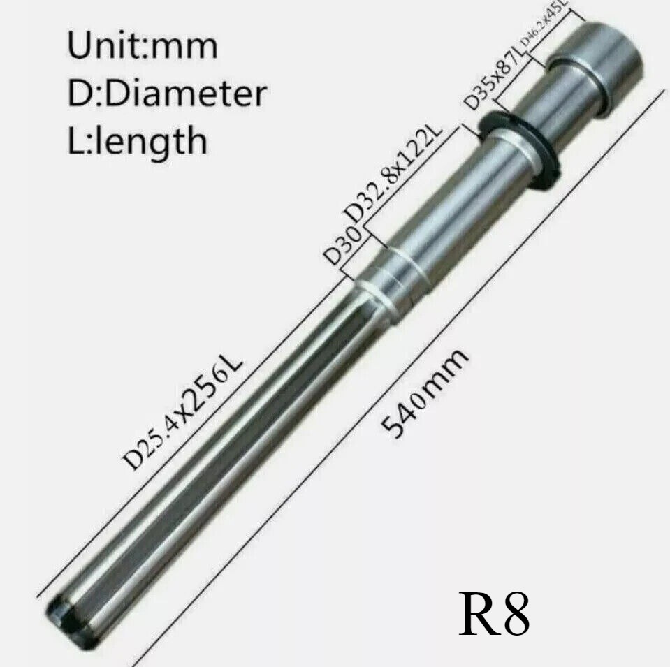 For Bridgeport Milling Machine Shaft Spindle Taiwan Rocker R8 Vertical Mill