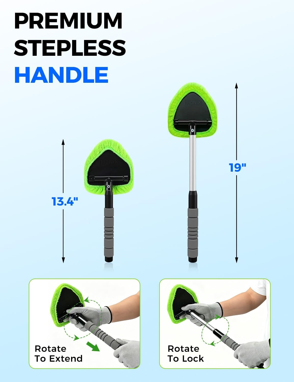 Interior Windshield Cleaner Tool – Car Interior Window Cleaning Kit With