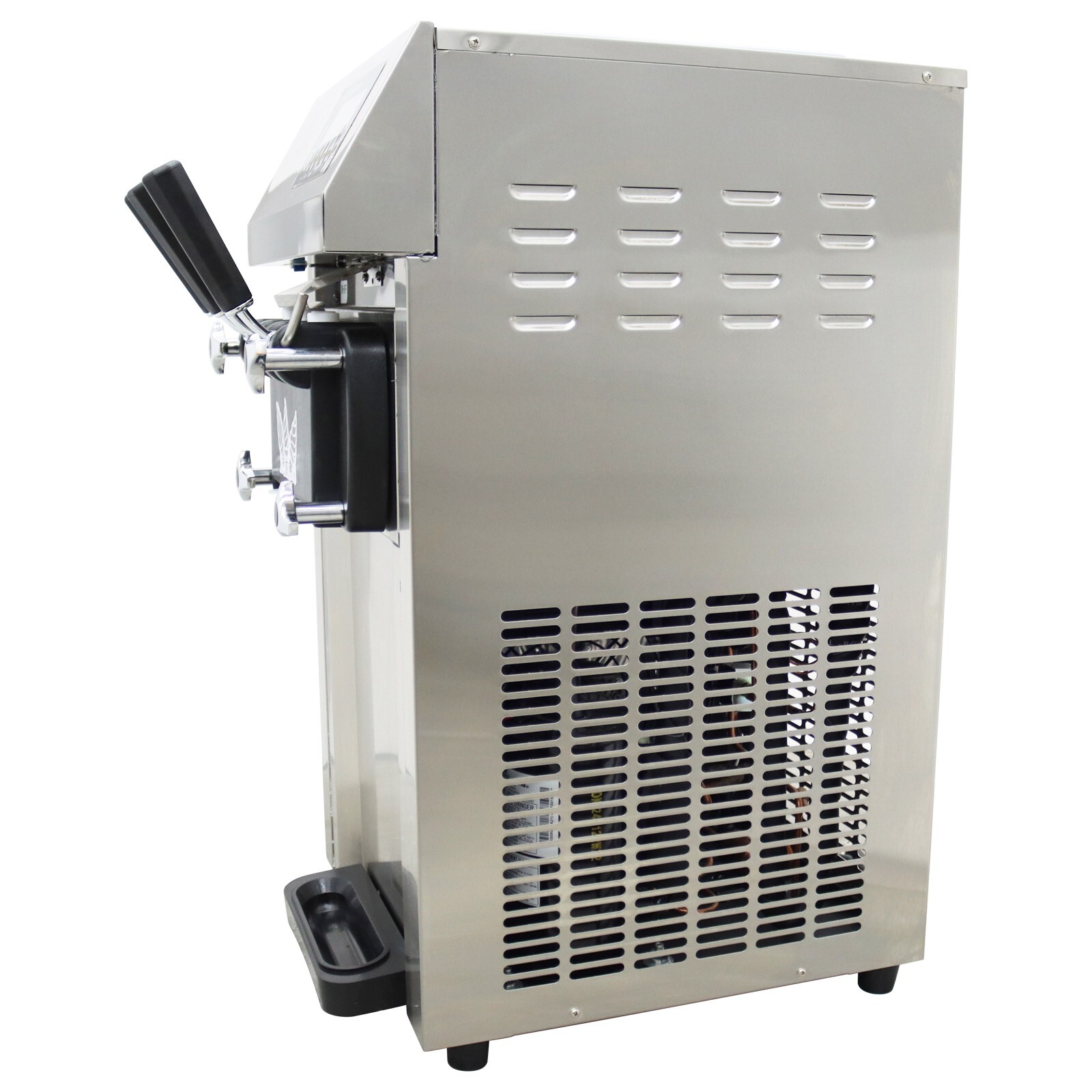 110V Fully Automatic 3 Flavors Soft Serve Ice Cream Maker Pre-cooling&Freshness