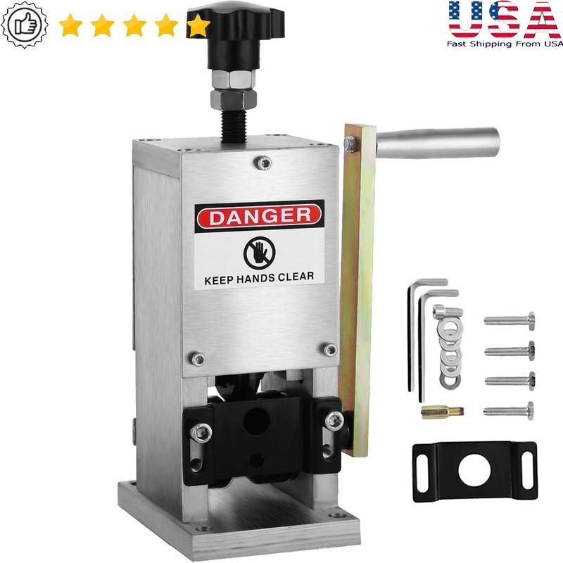 Portable Manual Wire Stripping Machine Hand Crank Tool 0.06-1in Aluminum Alloy