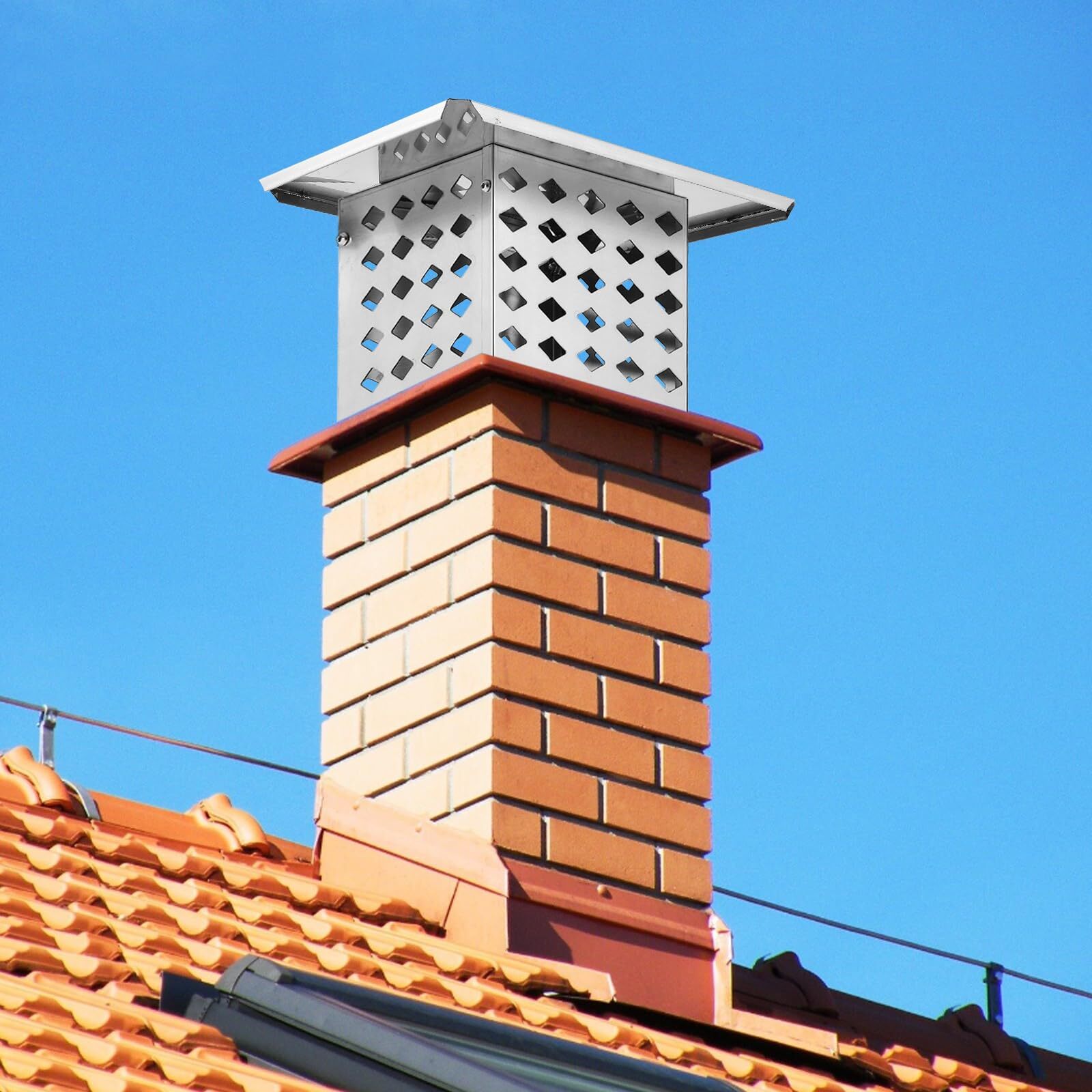 304 Stainless Steel Chimney Cap 8x8/13x13 9Sizes Fireplace Flue Cap Mesh Cover