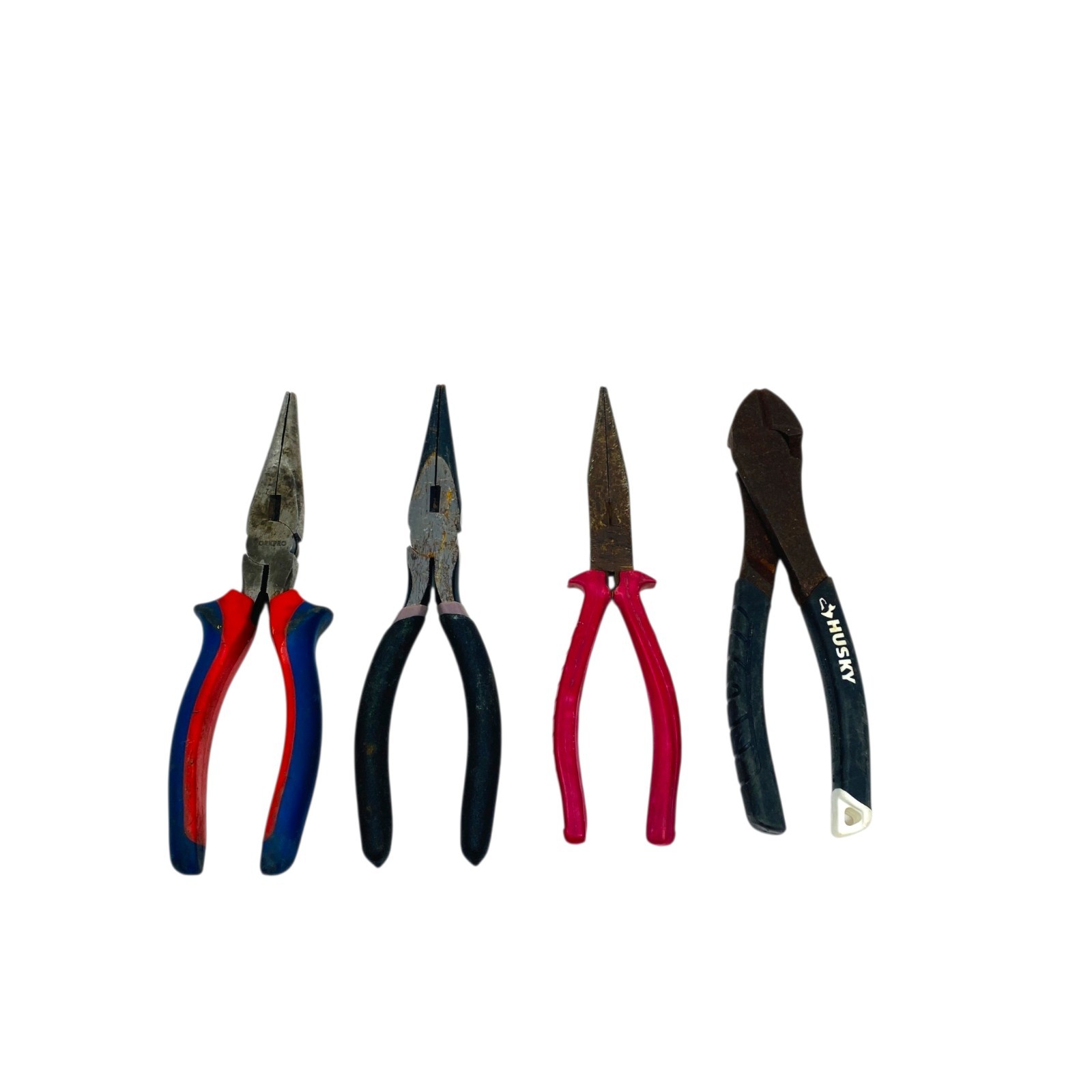 Workpro Husky Needle Nose & Diagonal Cutting Pliers Hand Tool Lot of 4