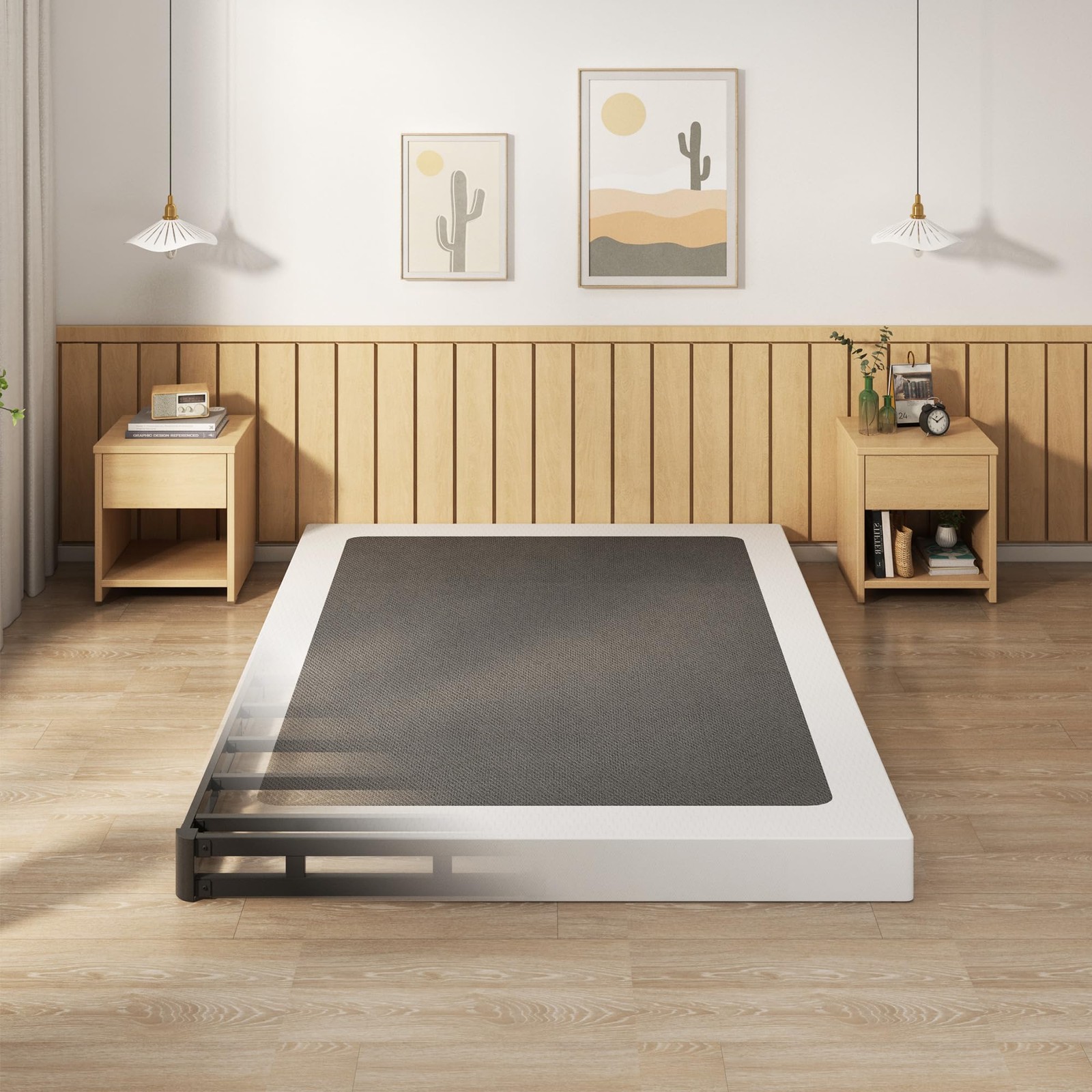 EMODA 5 Inch Box Spring Queen Size Bed Base, Heavy Duty Metal Queen Mattress