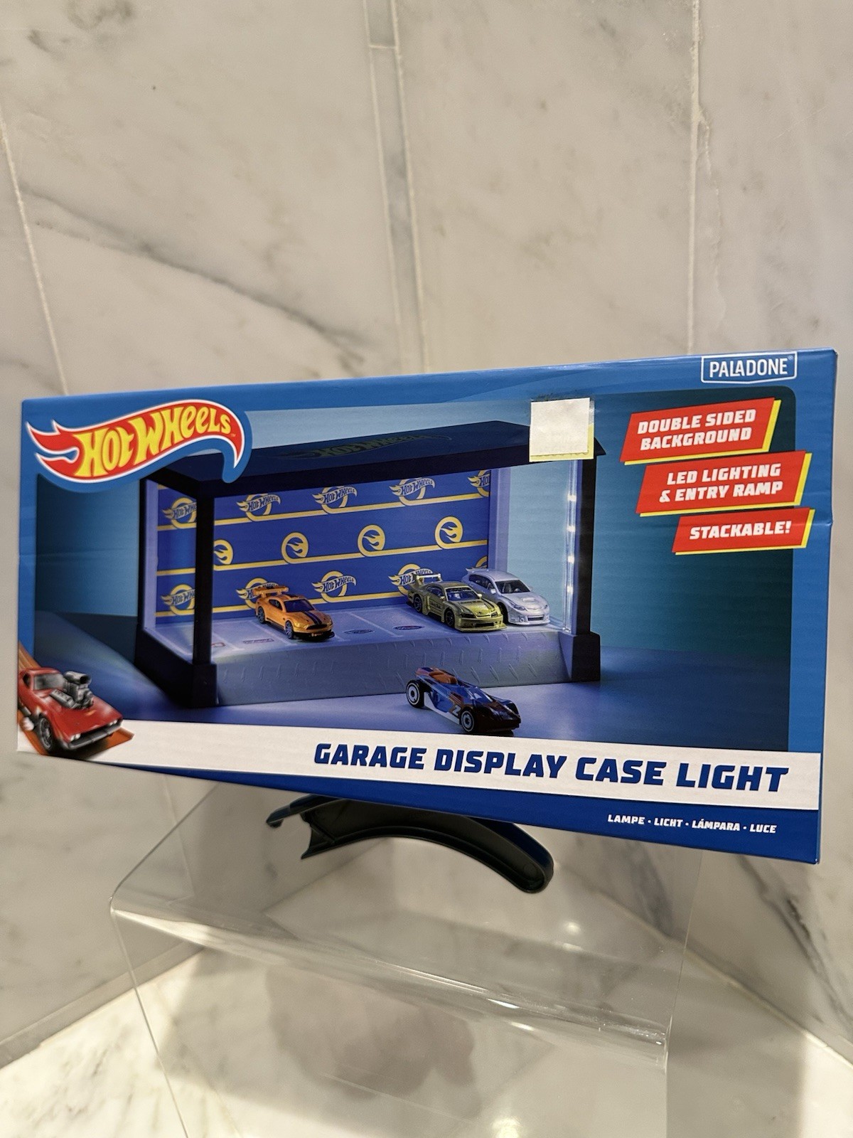 HOT WHEELS Garage Display Case LED Light (dim. H 130mm W 285mm D 105mm ) New