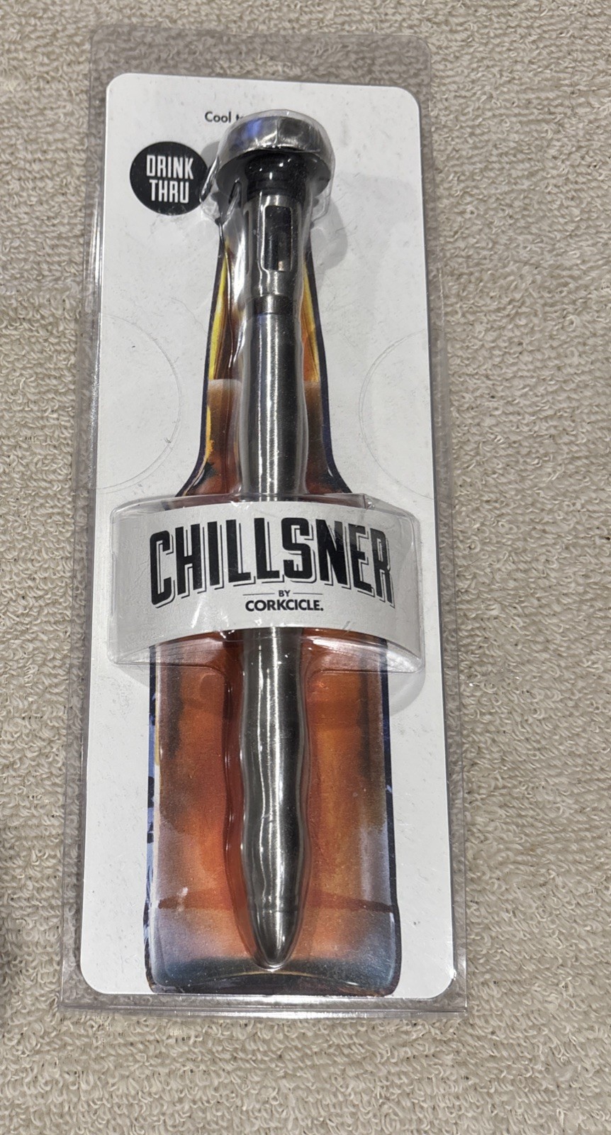 CHILLSNER  By Corkcicle ~  COOL TO THE LAST SIP DRINK THRU