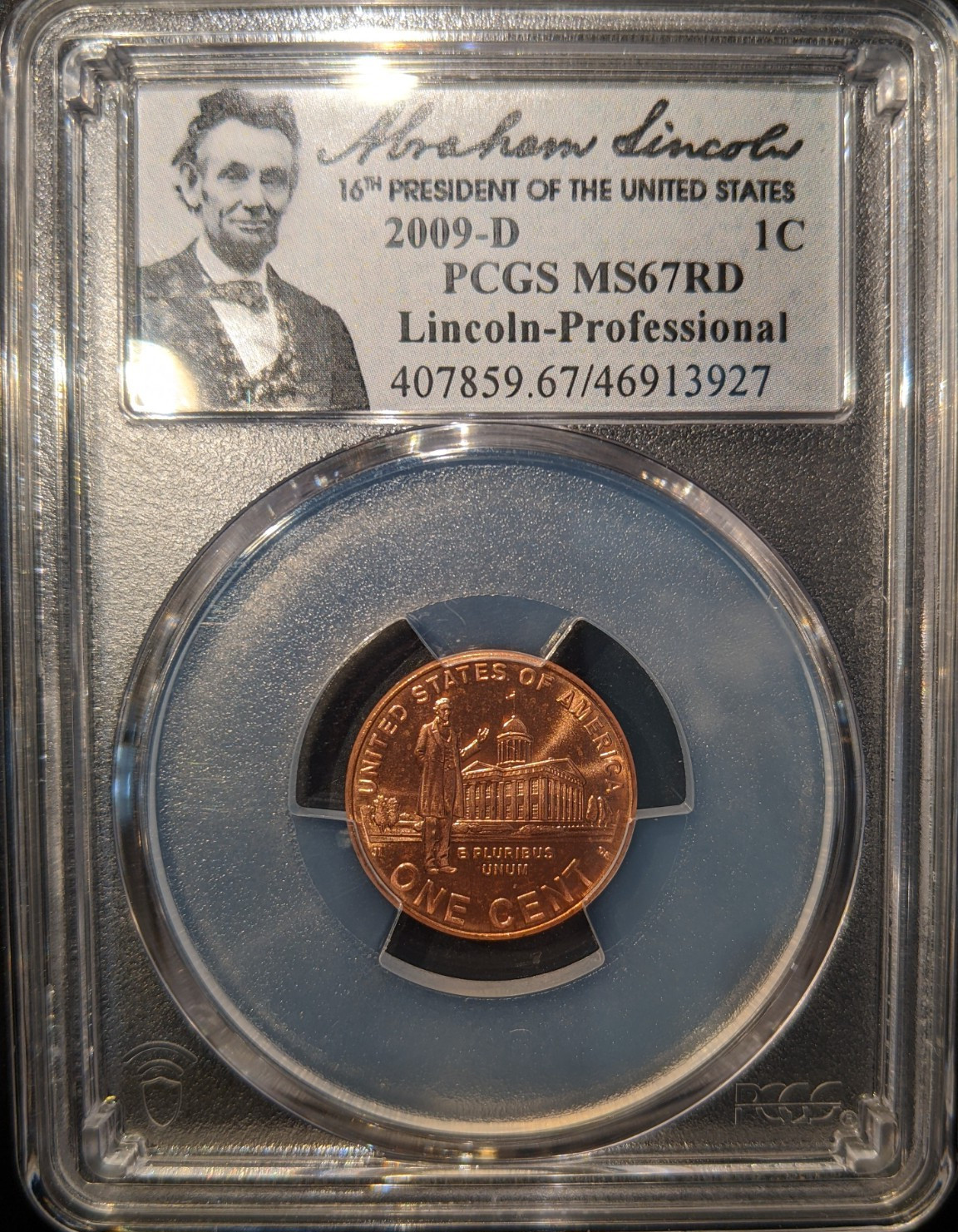2009-d pcgs ms67 ms-67 Lincoln Cent Bicentennial Professional Life Business Strk