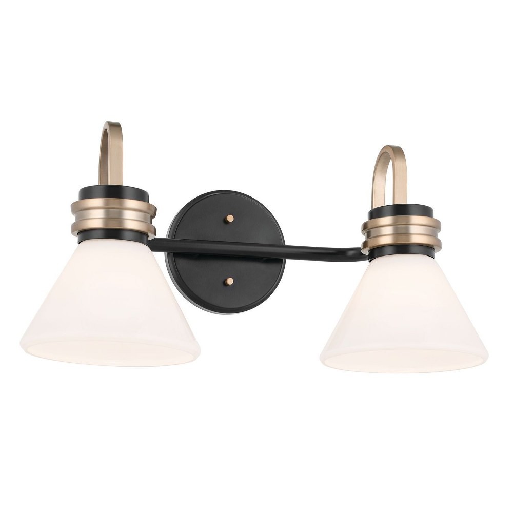 Farum - 2 Light Bath Vanity-9.5 Inches Tall and 19.25 Inches Wide-Black Finish