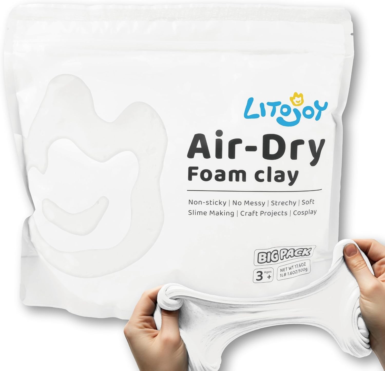 Arcilla Suave para Slime 500 g Moldeable para Niños, Mezclar con Pegamento