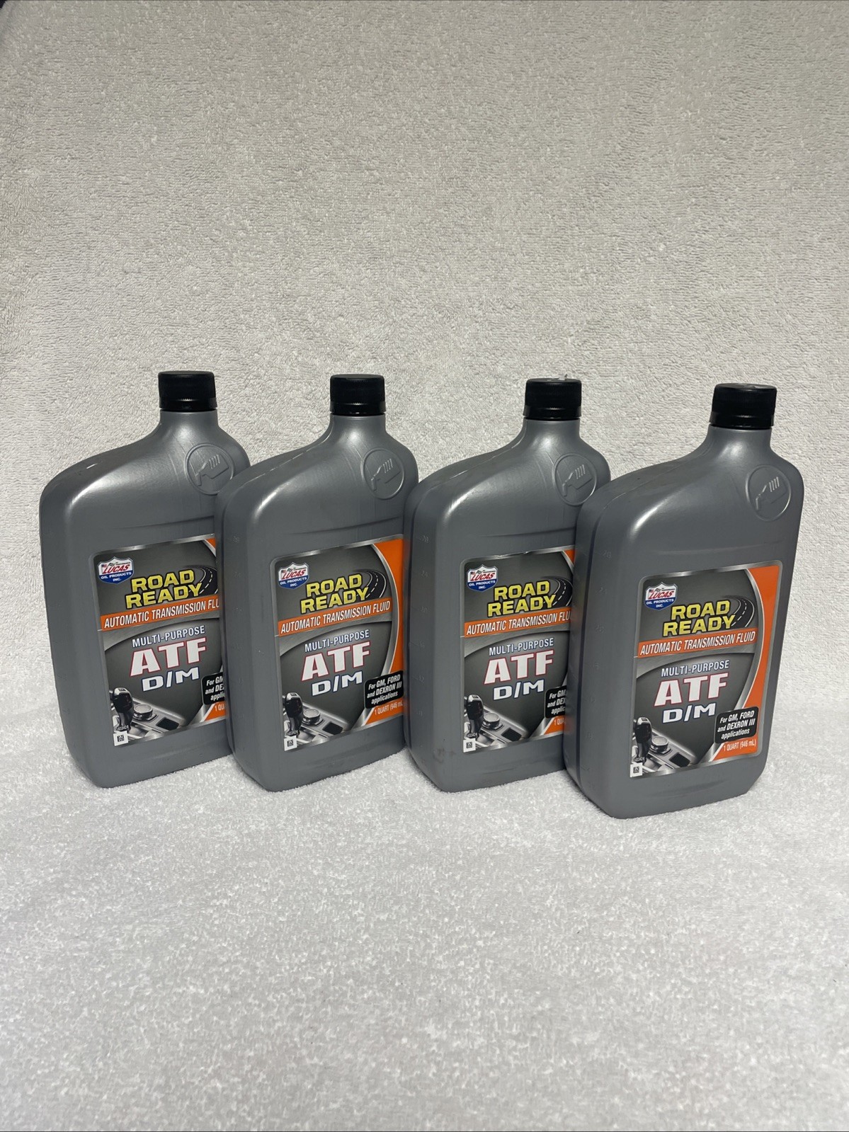 4 Pack! 4 Total Quarts Lucas Road Ready Multi-Purpose ATF D/M Fluid