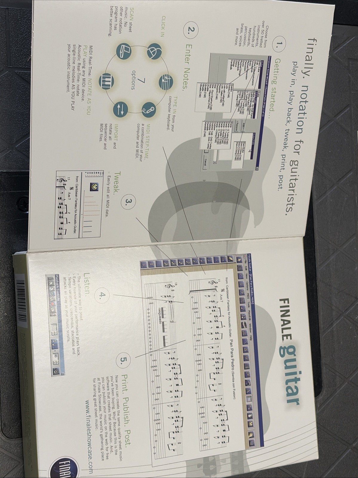Finale Guitar Notation And Tab Software CD-ROM Win/Mac For Fretted Instruments