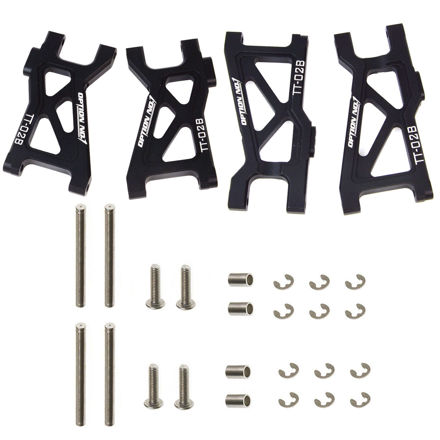 Aluminum Front Rear Lower Suspension Arms Set For Tamiya TT-02B Upgrades Parts