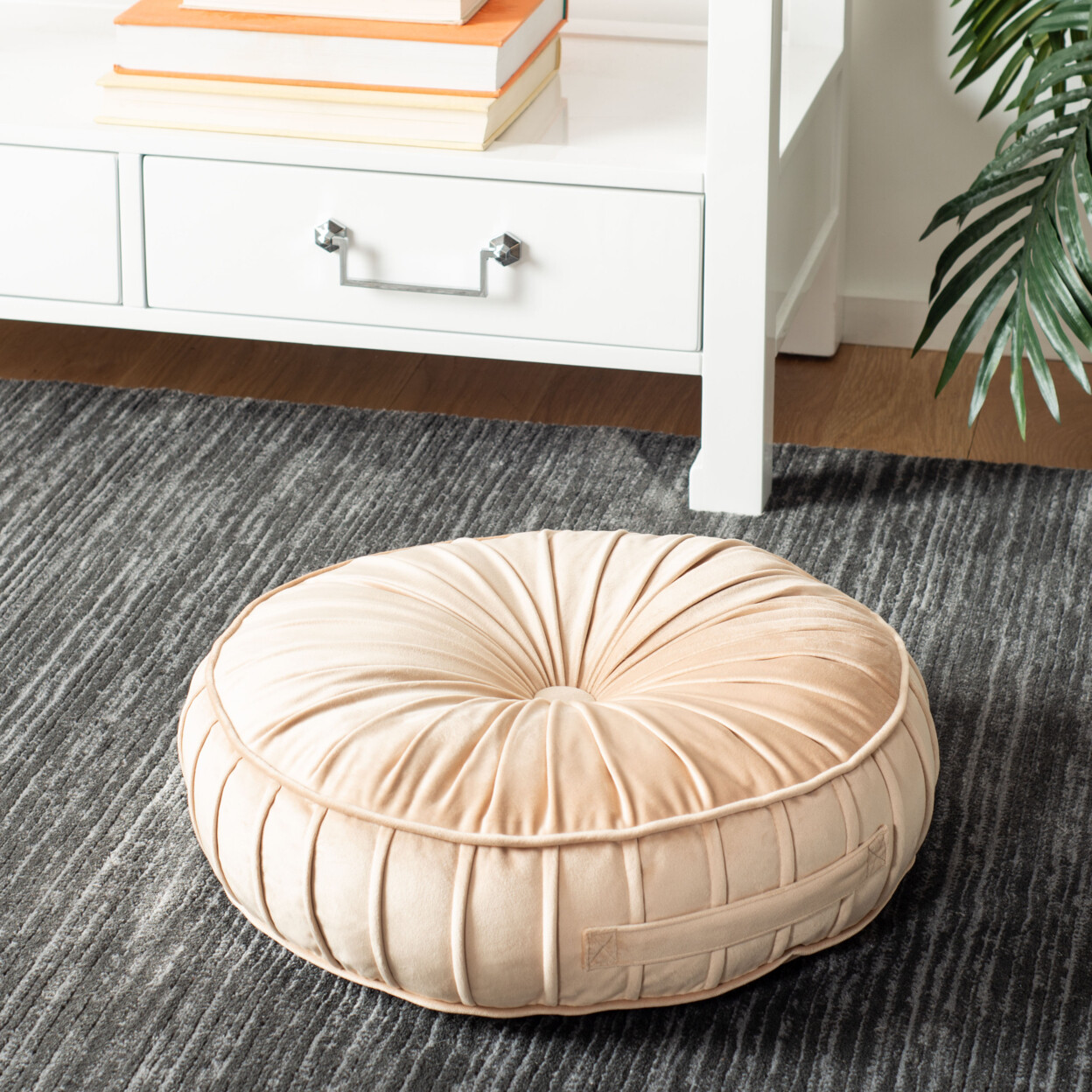 SAFAVIEH Clary Floor Pillow | Champagne |