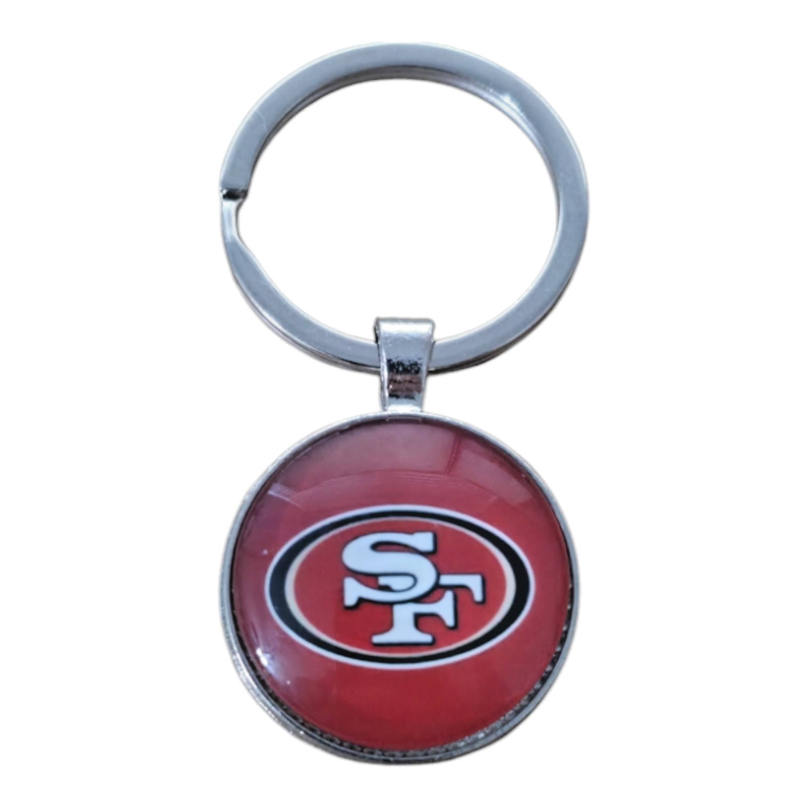 San Francisco 49ers Round Metal Keychain Brand New Free Shipping