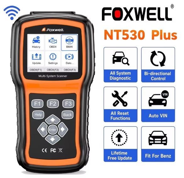 Foxwell NT530 PLUS For BMW OBD2 All System Bidirectional Car Scanner Diagnostic