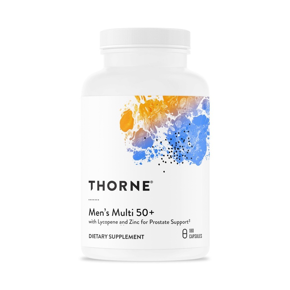 THORNE Men's Multi 50+ - Multivitamin - 180 caps w/ Vitamins A, B, C, D, E, Zinc
