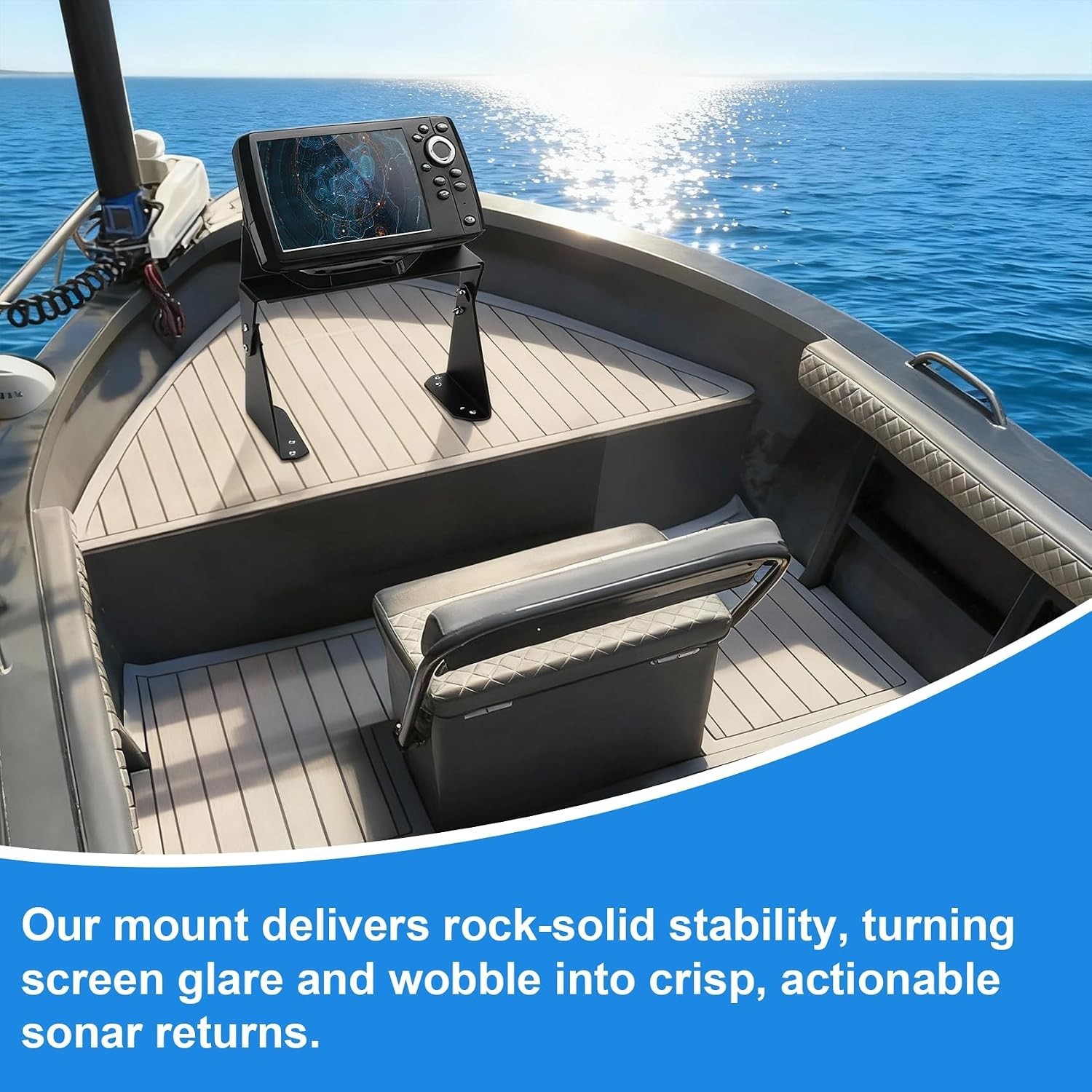Corrosion-Resistant Dual Graph Mount for Marine Electronics - Adjustable Viewing